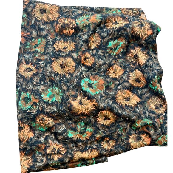 Vintage 1940-1950 Floral Striped Solid Fabric Lot of 13 Remnants - Picture 3 of 13